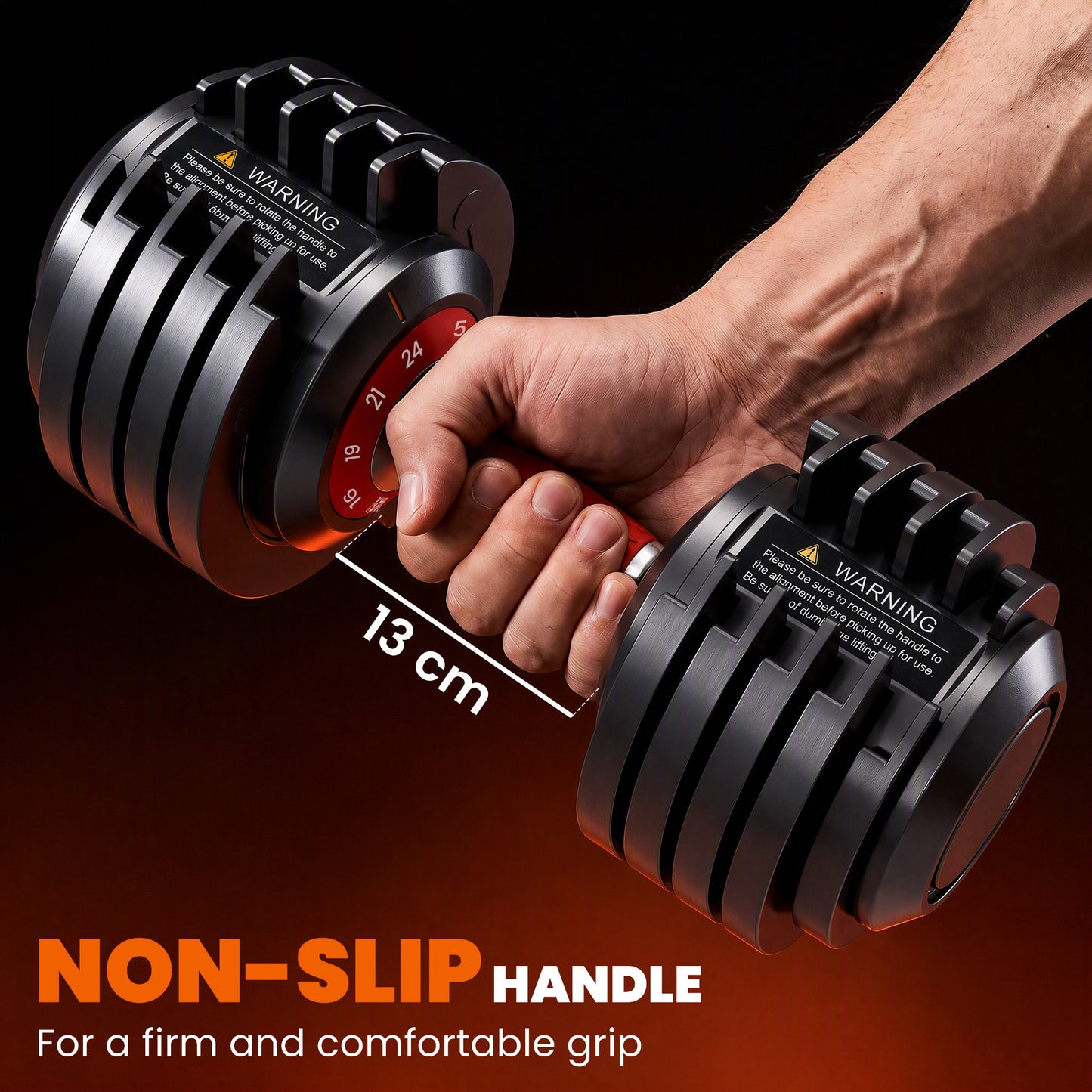 SPORTNOW 24kg Adjustable Dumbbell Set of 2, 10-in-1 Dumbbell Weights with Quick-Dial System
