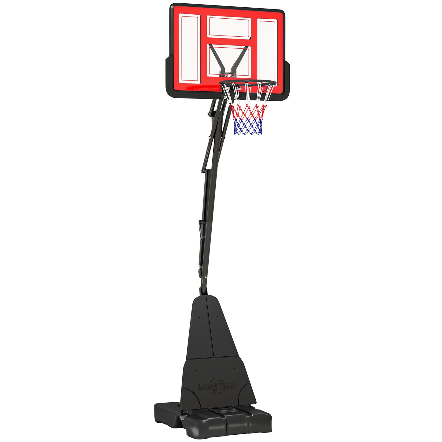 SPORTNOW Basketball Hoop Outdoor, Height Adjustable Basketball Hoop and Stand with Rebound System