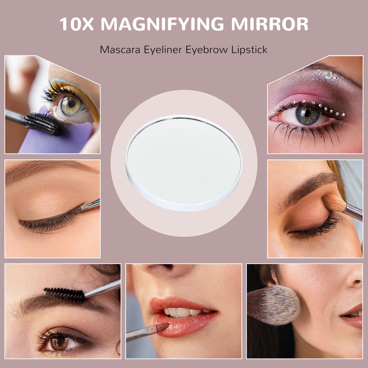 HOMCOM 63x50cm Hollywood Vanity Mirror, 14 LED Bulbs, 3 Colours, USB Port, Touch Screen