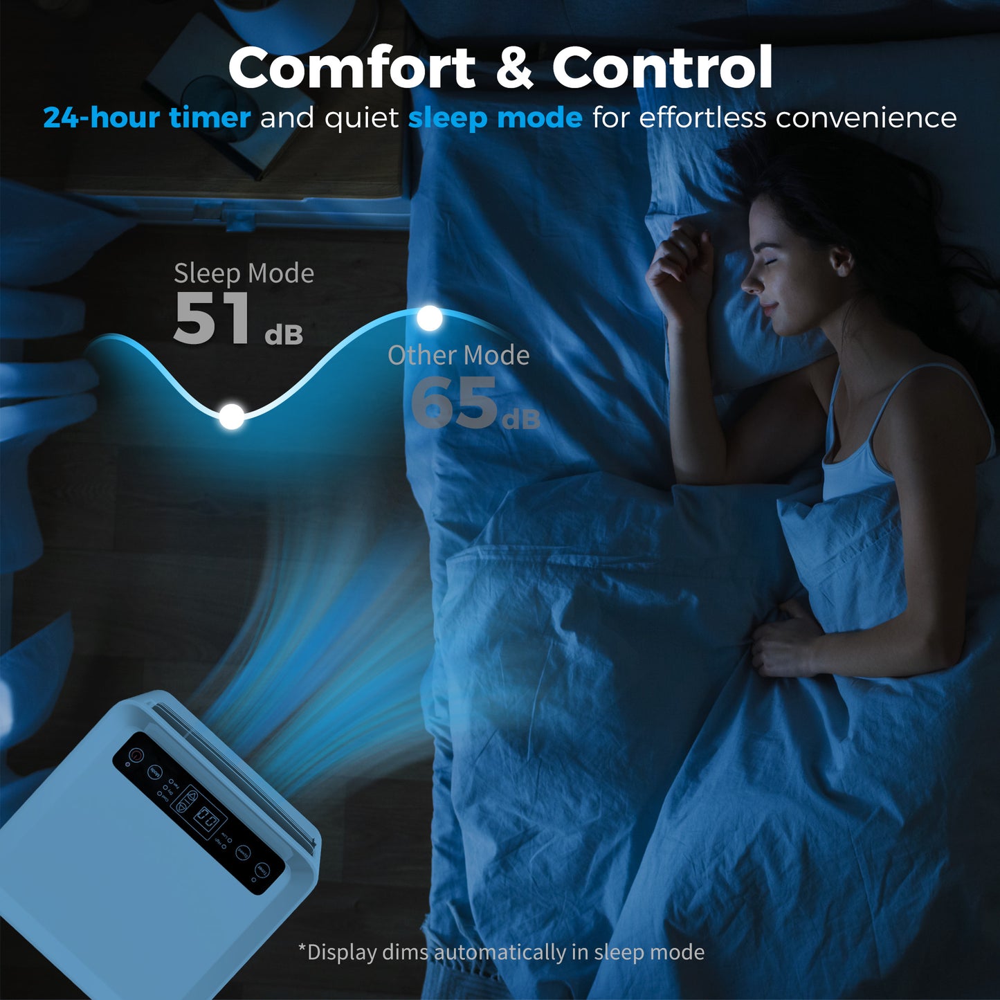 HOMCOM Portable Air Conditioner 9000 BTU, Air Conditioning Unit with Digital Display for Room up to 28m²