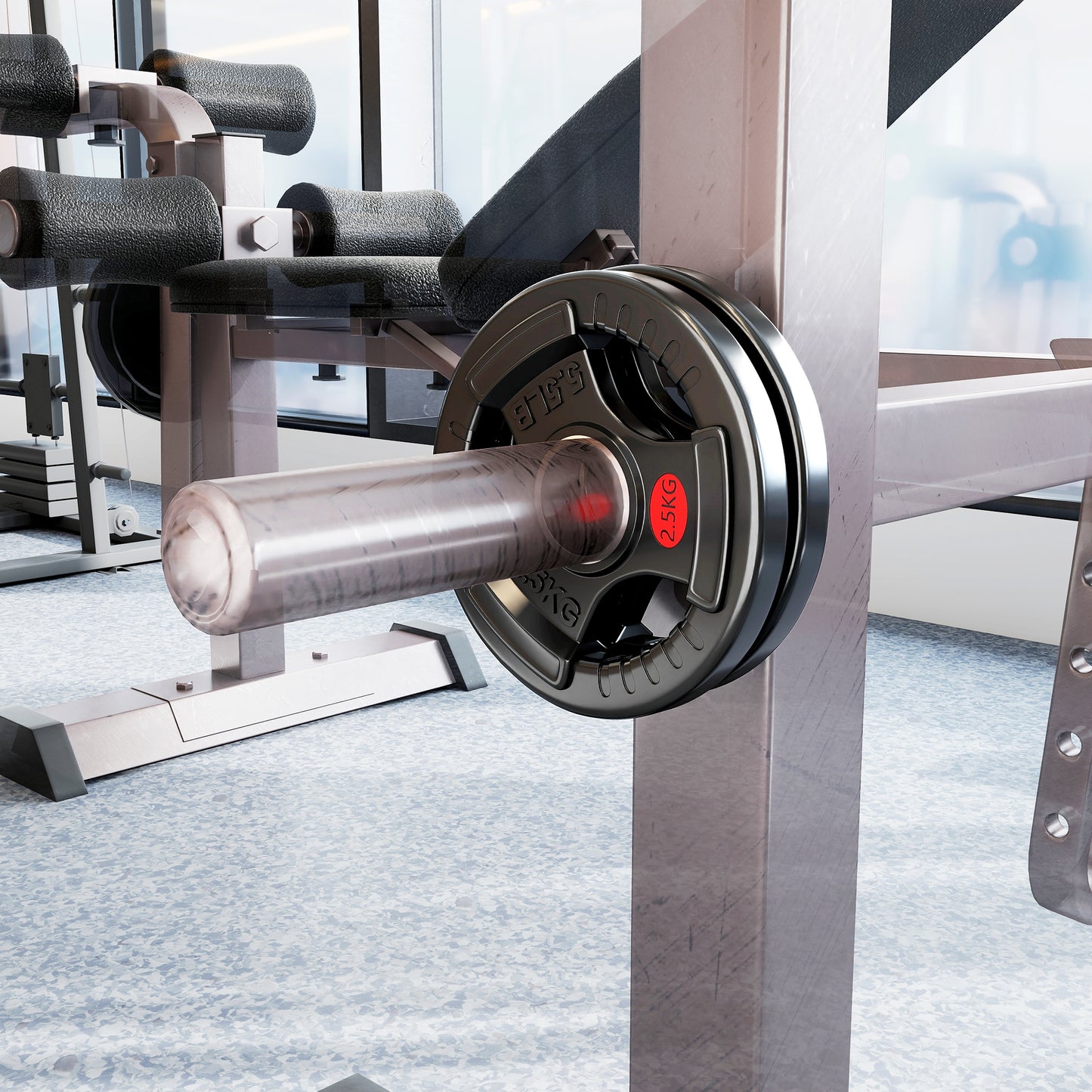 SPORTNOW Olympic Weight Plates, 2"/5cm, Tri-Grip, 2 x 2.5kg Pair for Weightlifting & Strength Training, Home Gym Fitness, Black