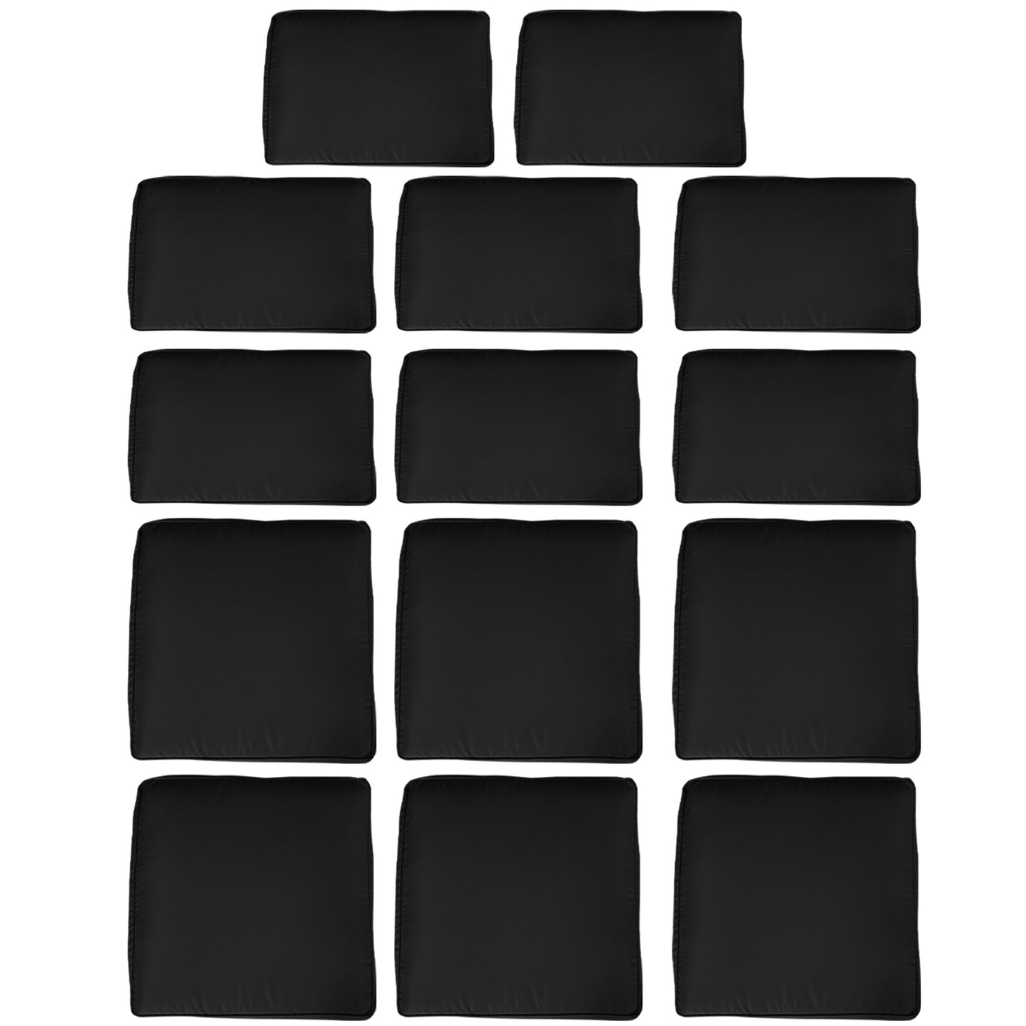 Outsunny Garden Rattan Sofa Cushion Polyester Cover Replacement Outdoor- No Cushion Included Black