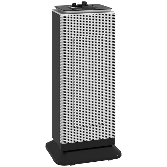 HOMCOM 2000W Ceramic Electric Heater with Fan, Oscillation - Black