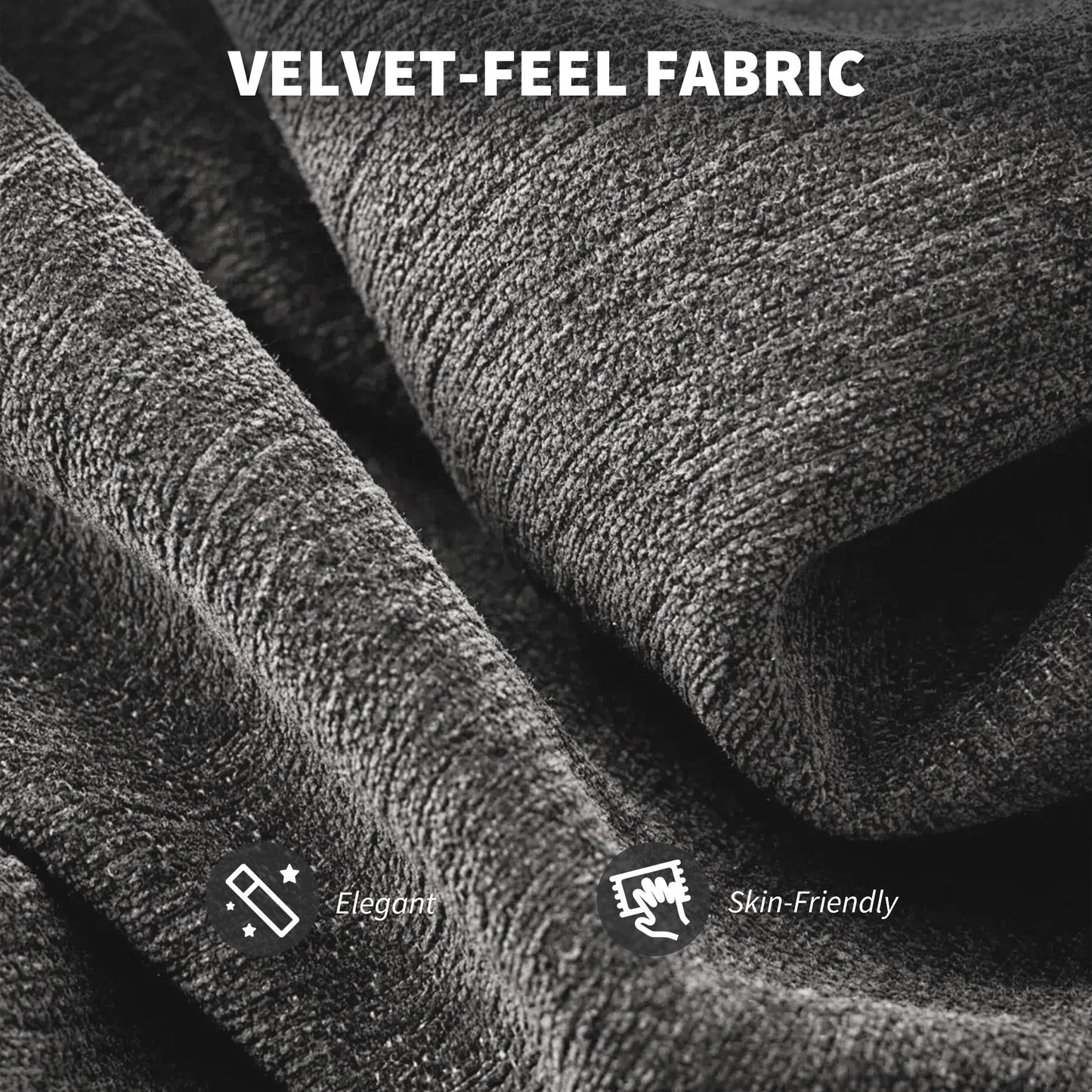 HOMCOM Velvet-Feel Office Chair - Grey