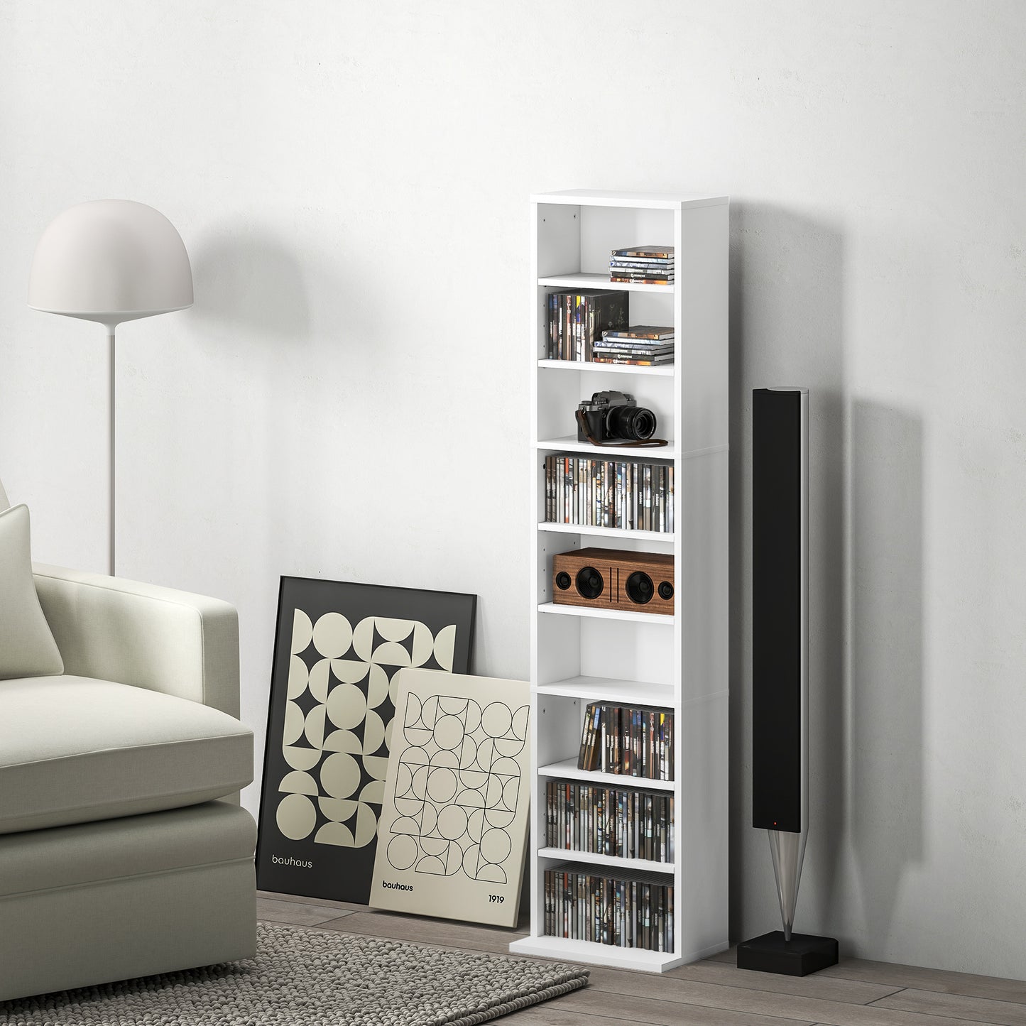 HOMCOM 260 CD/120 DVD Storage Unit - White
