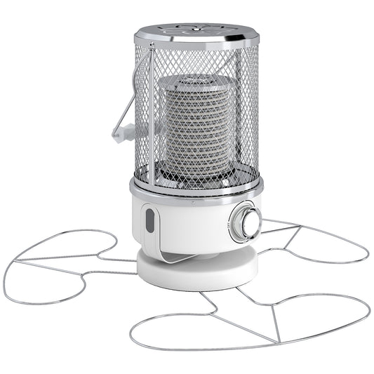 Outsunny 2000W Electric Patio Heater, Infrared, Freestanding, Tip-Over & Overheat Protection, Indoor/Outdoor Use, 10-20m² Coverage, White