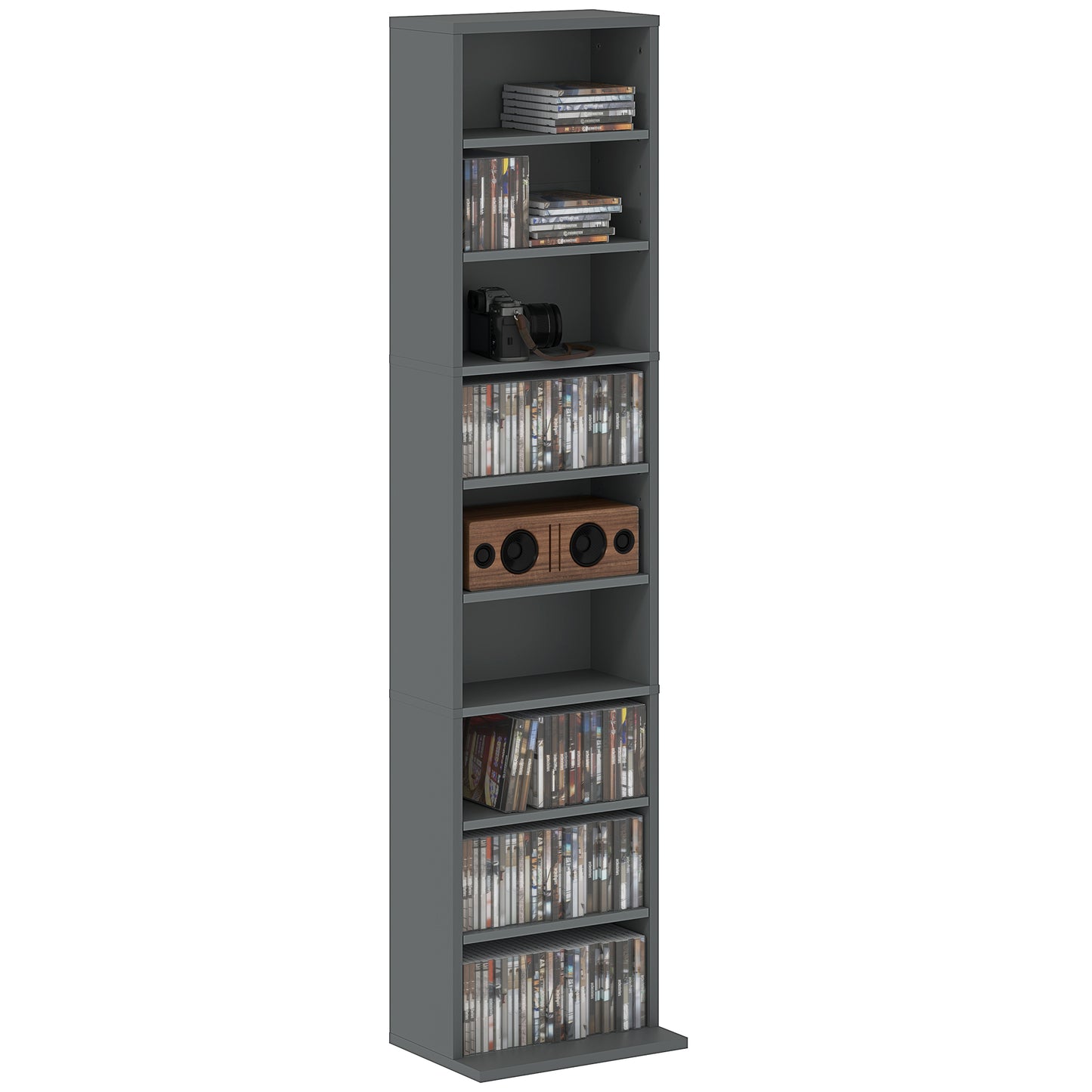 HOMCOM 260 CD/120 DVD Storage Unit - Grey