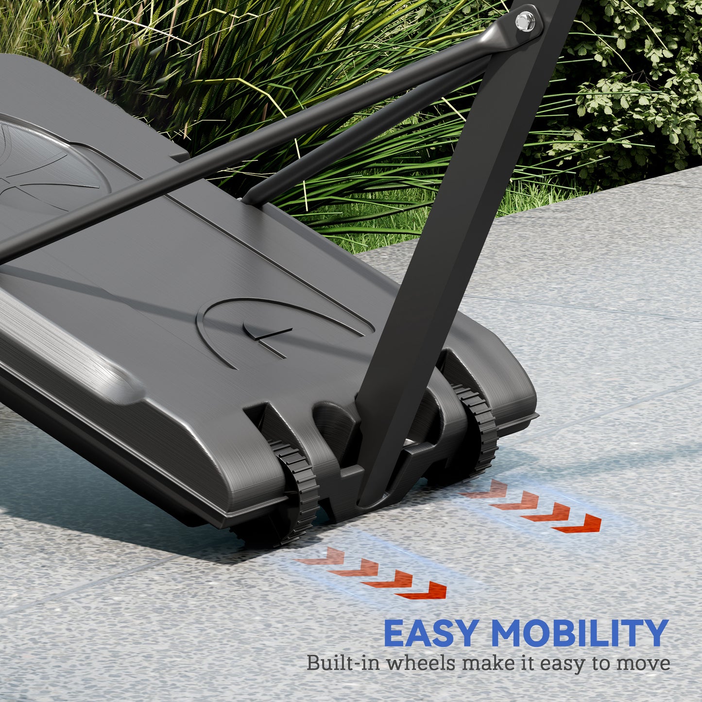 SPORTNOW Adjustable Basketball Hoop, 146-236cm Stand with Weighted Base, Shatterproof Backboard, Portable on Wheels, Outdoor Use