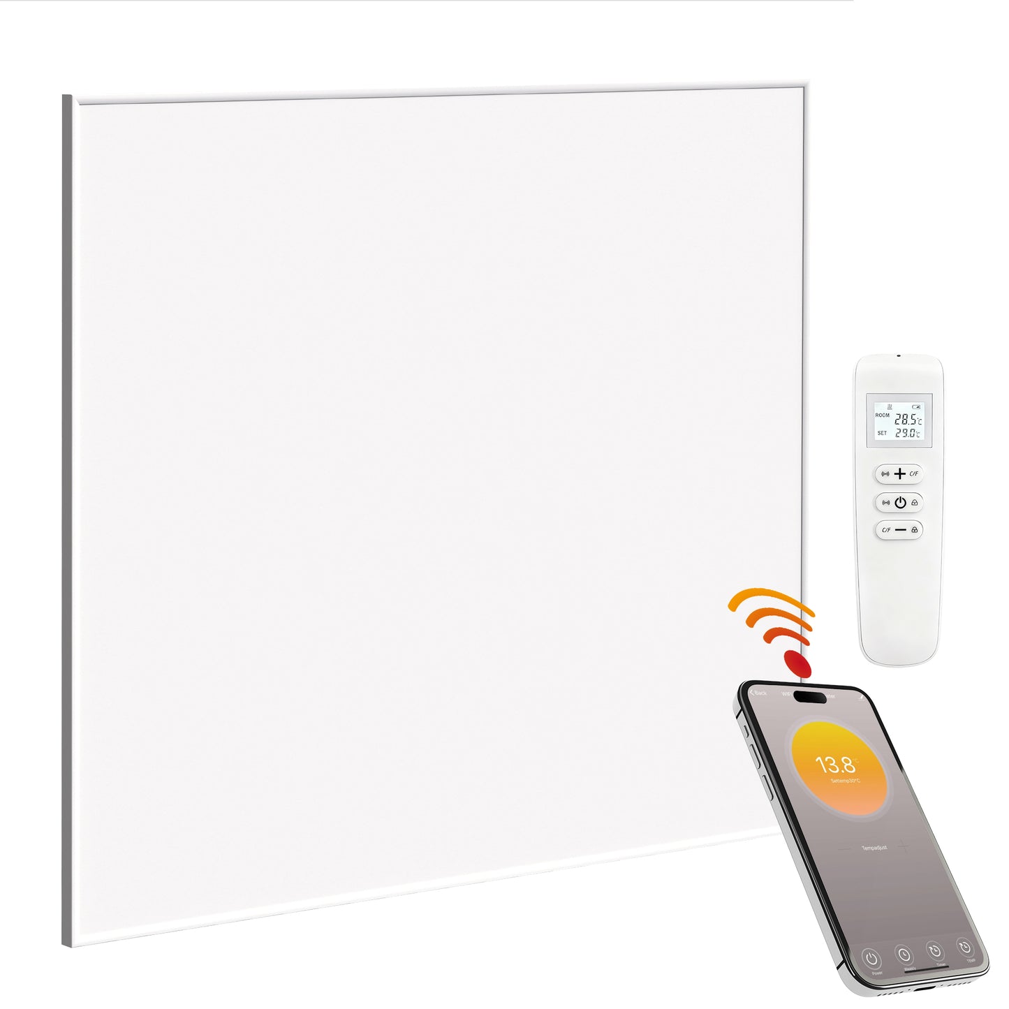 HOMCOM Wifi Smart Electric Heater, Far Infrared, Wall Mounted - 400W