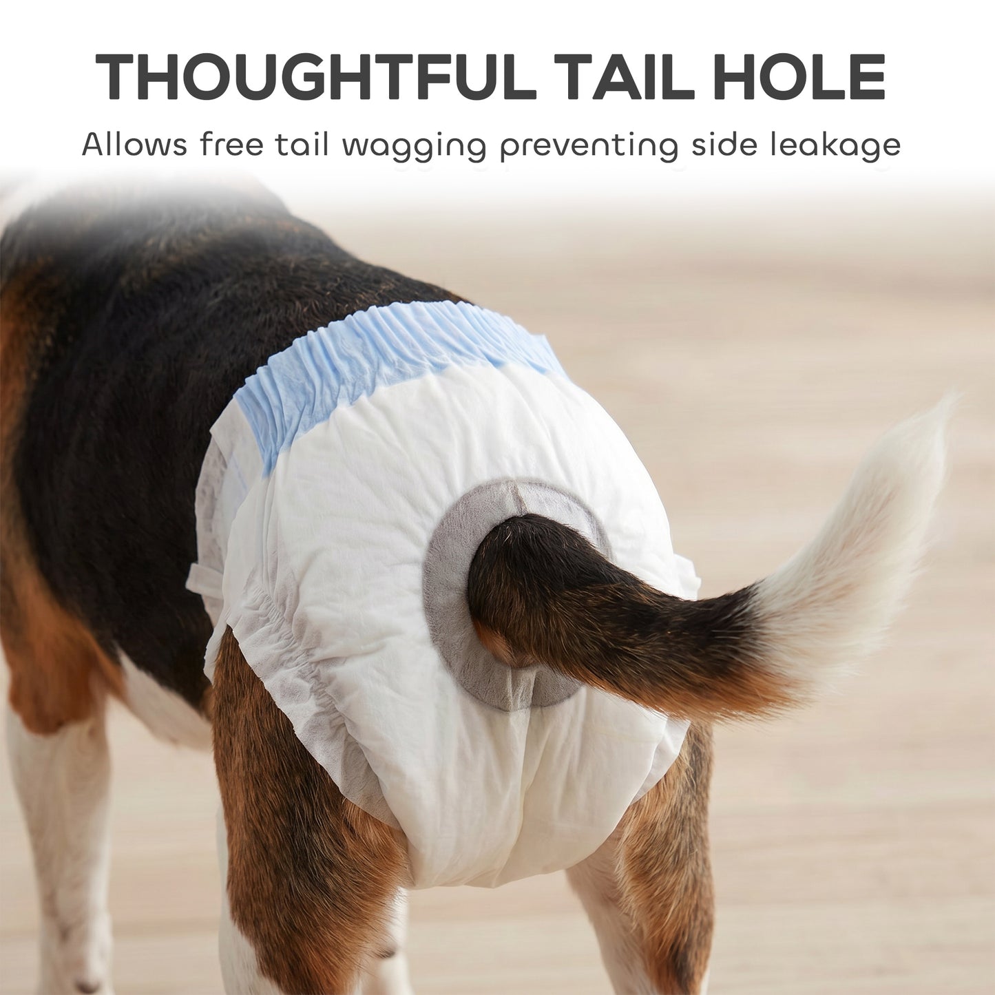 PawHut Disposable Dog Diapers Female for M Dogs Incontinence or Excitable Urination and Training 48 Count