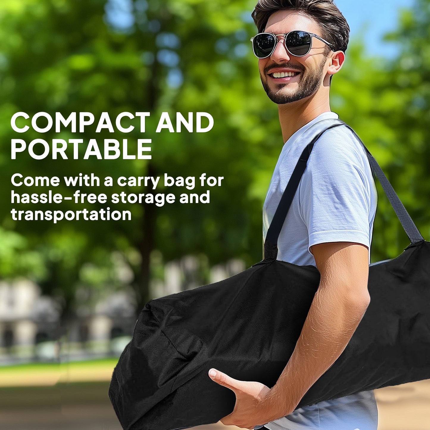 Outsunny Set of 2 Padded Folding Camping Chairs, Adjustable Armrests, Cooler Bag, Cup Holder, Side Pockets, Portable & Lightweight, Red