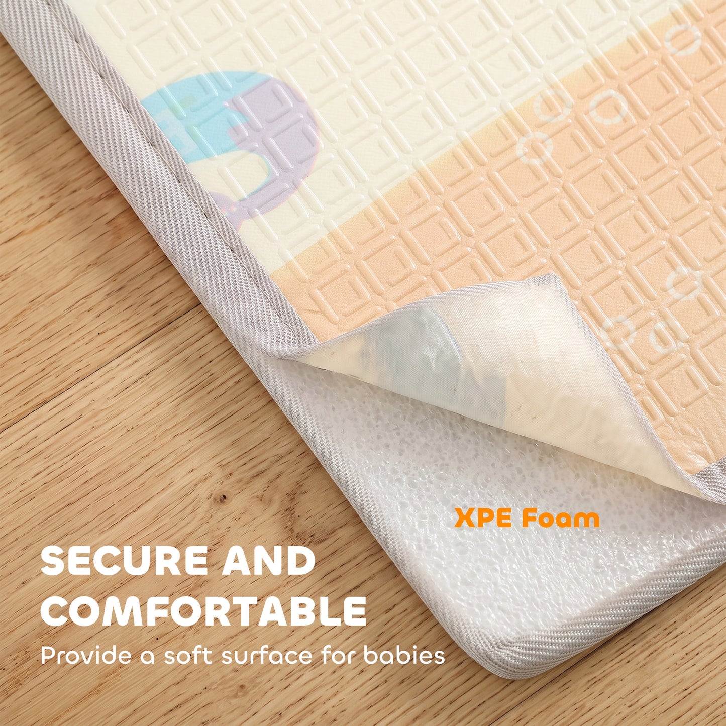 AIYAPLAY Foldable Reversible Baby Play Mat 180 x 150 cm, Waterproof, Non-Slip for Crawling and Learning, Animals & Forest Theme