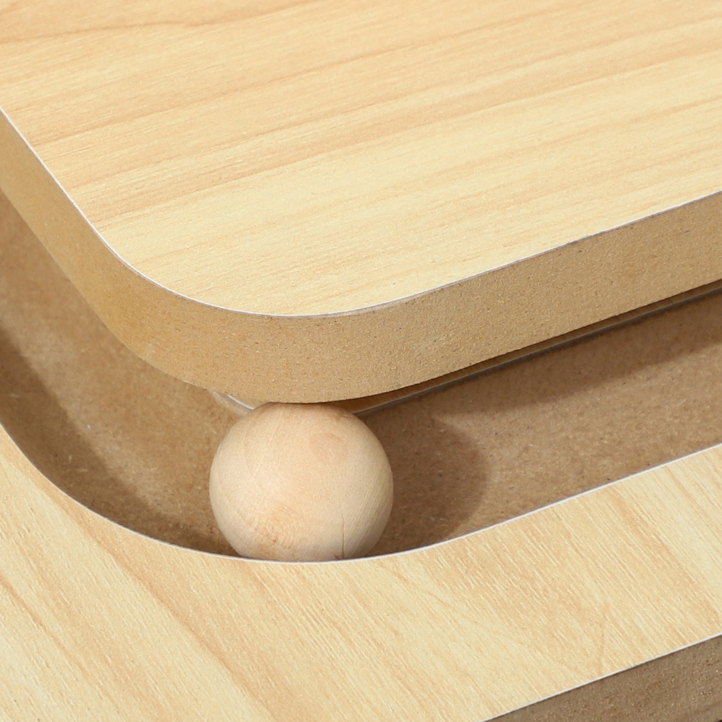 PawHut 3 in 1 Cat Scratching Post, 87cm Cat Scratcher w/ Track Ball Toy, Oak