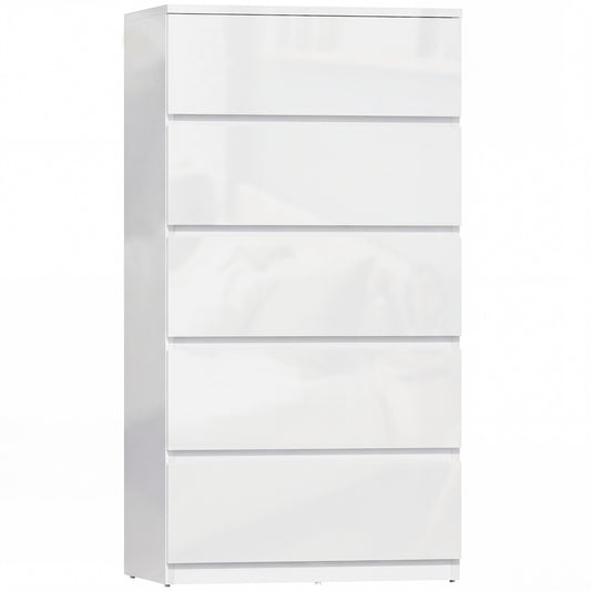 HOMCOM Chest of Drawers, 5-Drawer Storage Cabinets, Storage Drawer Unit for Bedroom