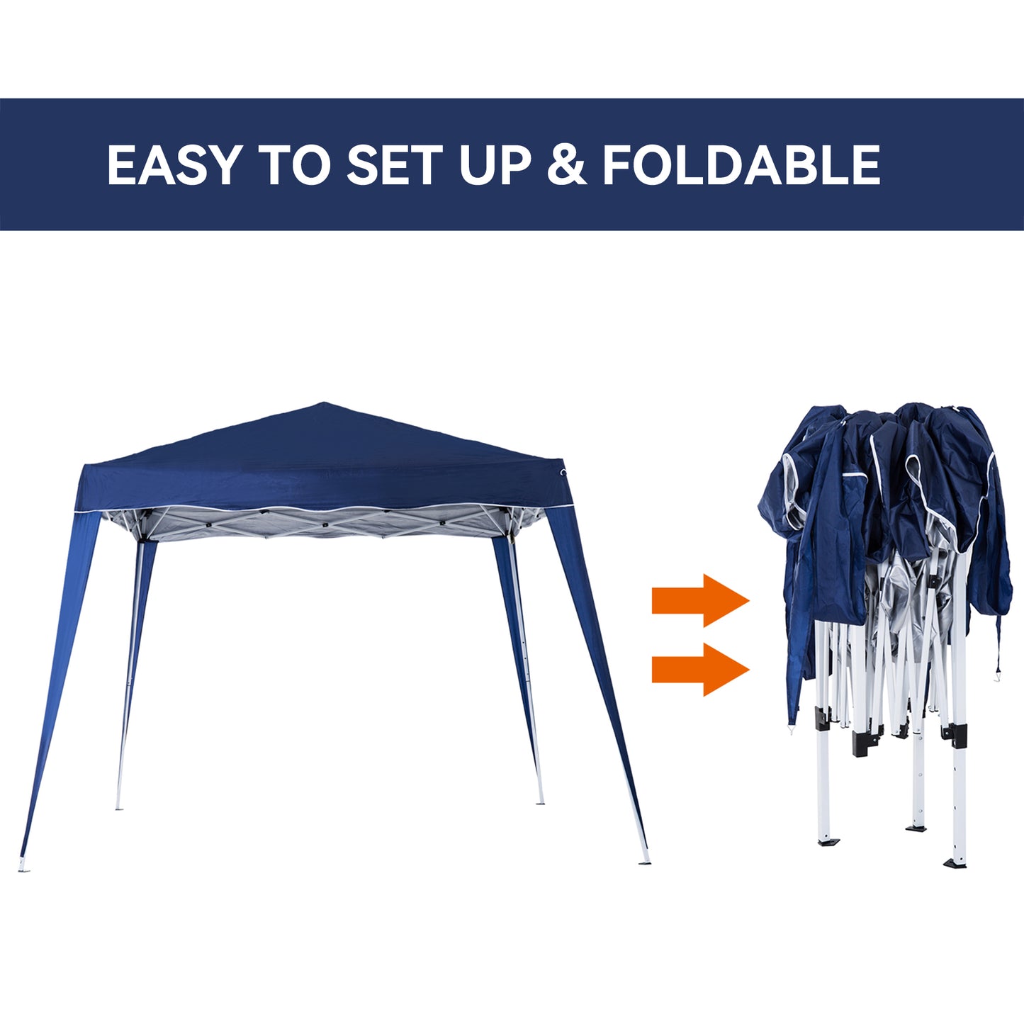 Outsunny 3x3m/2.5x2.5m Pop Up Gazebo with Carry Bag, Height Adjustable, Slant Leg, Garden/Patio Shelter