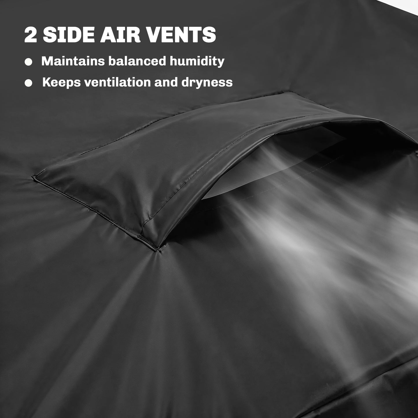 Outsunny V-Shaped Patio Furniture Cover, Waterproof Outdoor V-Shaped Sectional Sofa Cover, Anti-UV with Air Vent, Black