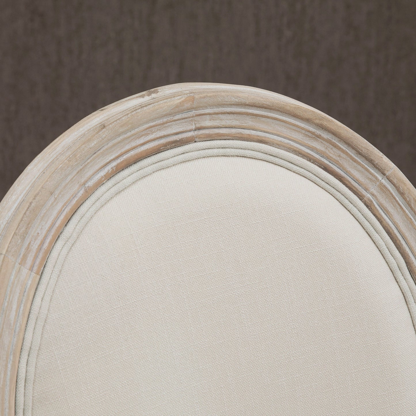 HOMCOM 2 French-Style Dining Chairs with Linen Upholstery - Cream