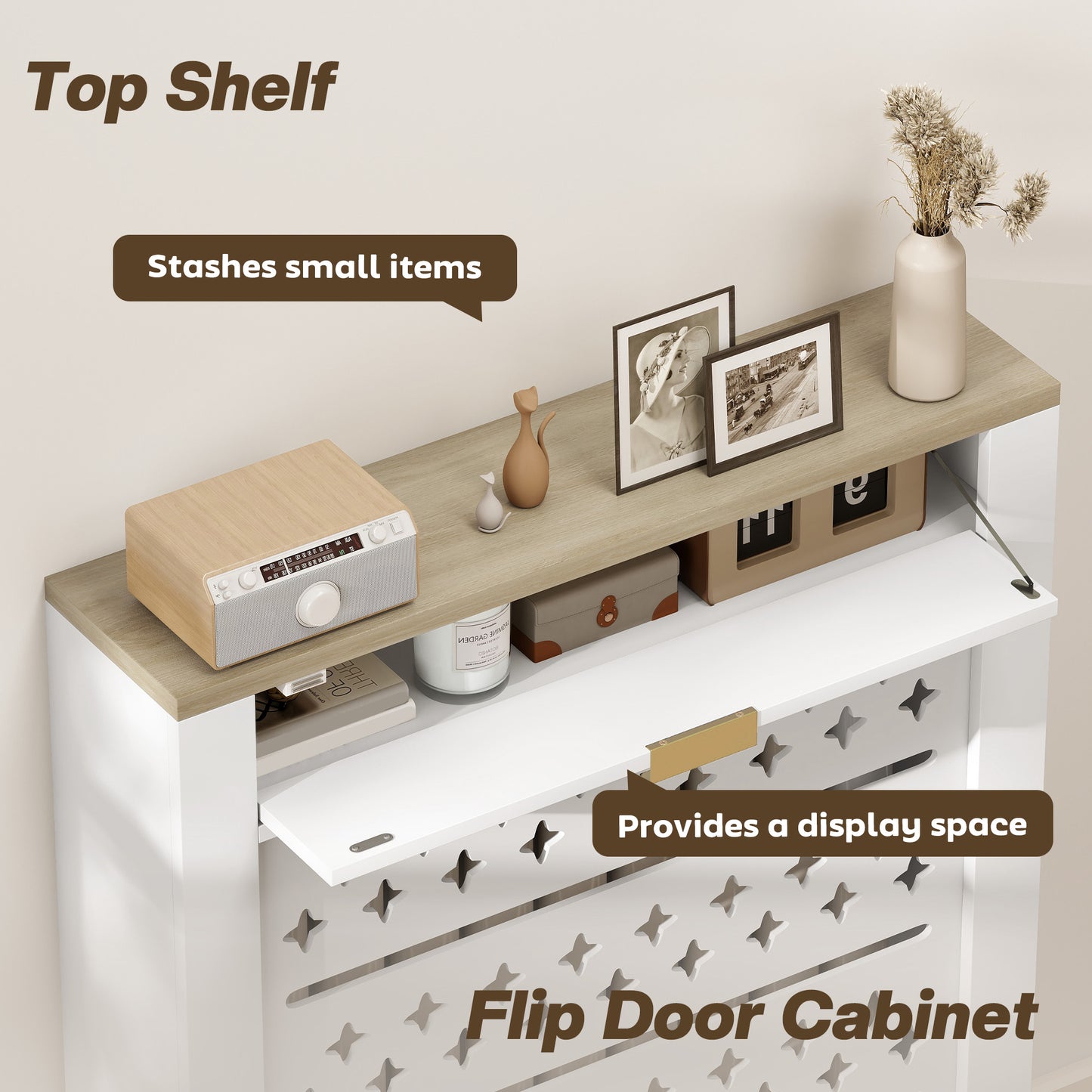 HOMCOM 78 x 19 cm Minimal Radiator Cover, with Drawer - White