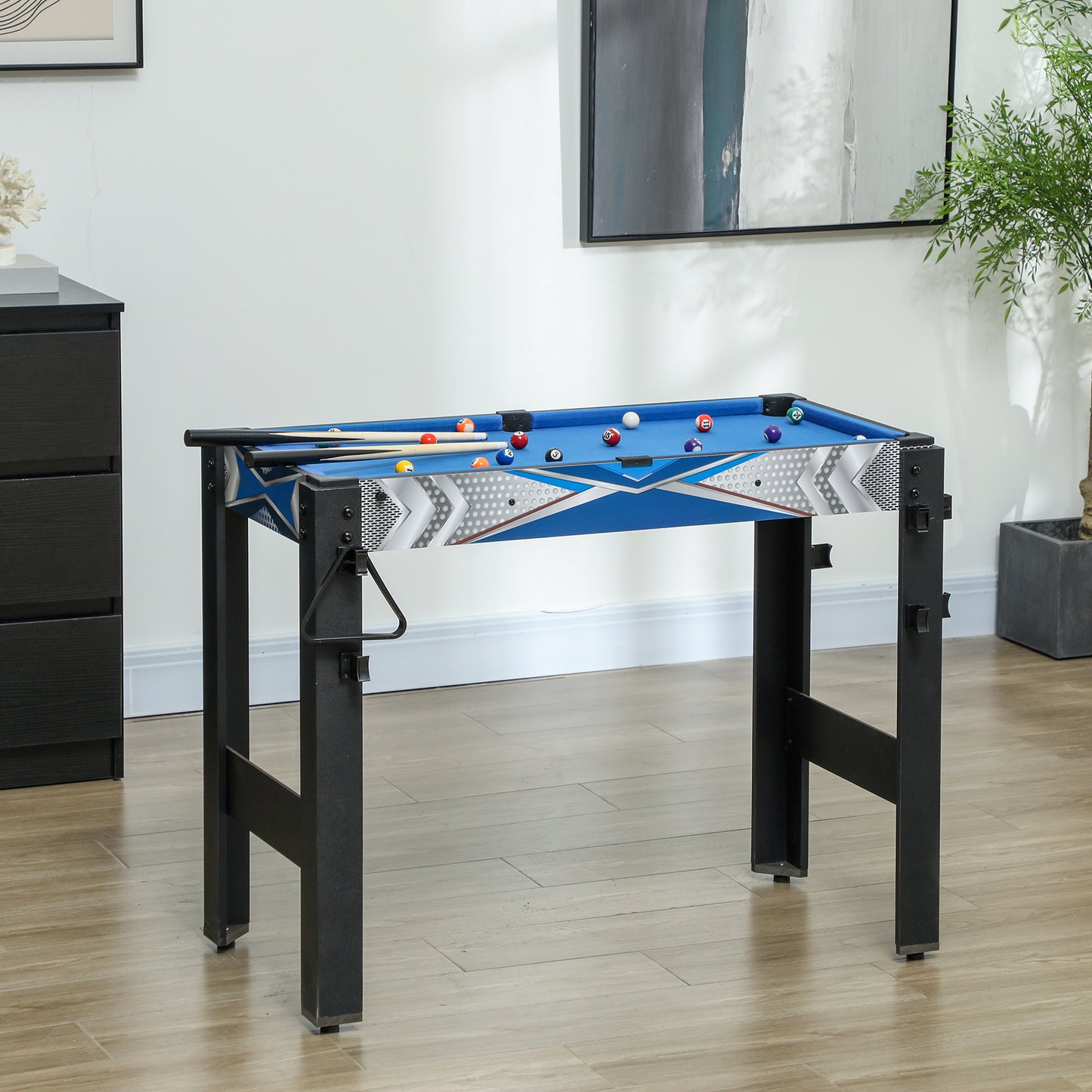 SPORTNOW 5 in 1 Combo Games Table for Kids: Mini Pool, Table Tennis, Hockey, Basketball & Bow and Arrow