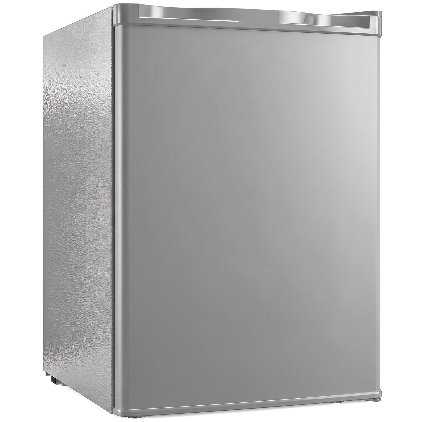 HOMCOM 73 L Mini Fridge with Chiller Box, Single Door Compact Refrigerator, Adjustable Thermostat, Reversible Door, Grey