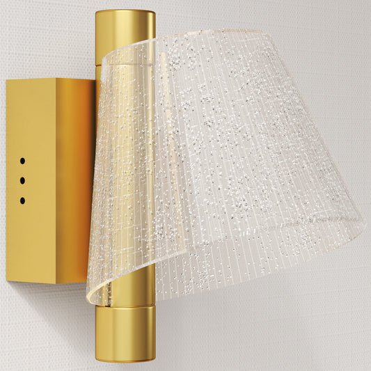 HOMCOM LED Wall Lamp 2 Pack, 5W Modern Indoor Starry Light, Adjustable 3000K/4000K/6500K, for Bedroom, Living Room, Hallway, Stairs, Gold Tone