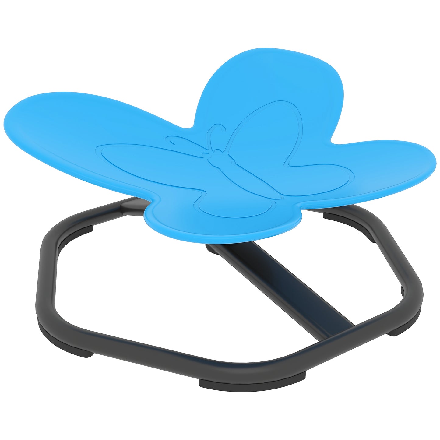 AIYAPLAY Butterfly-Shaped-kids Swivel Chair, Sensory Spinning Chair for Balance, Coordination Training, Blue