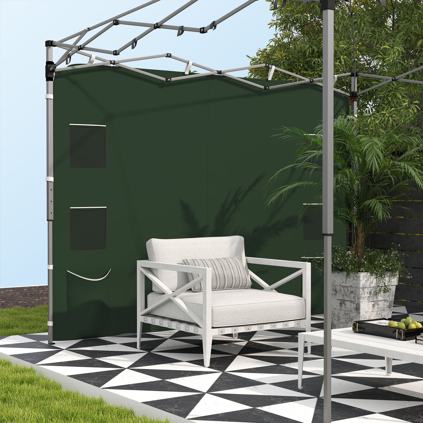 Outsunny 195 x 295cm Replacement Gazebo Sidewall - Green