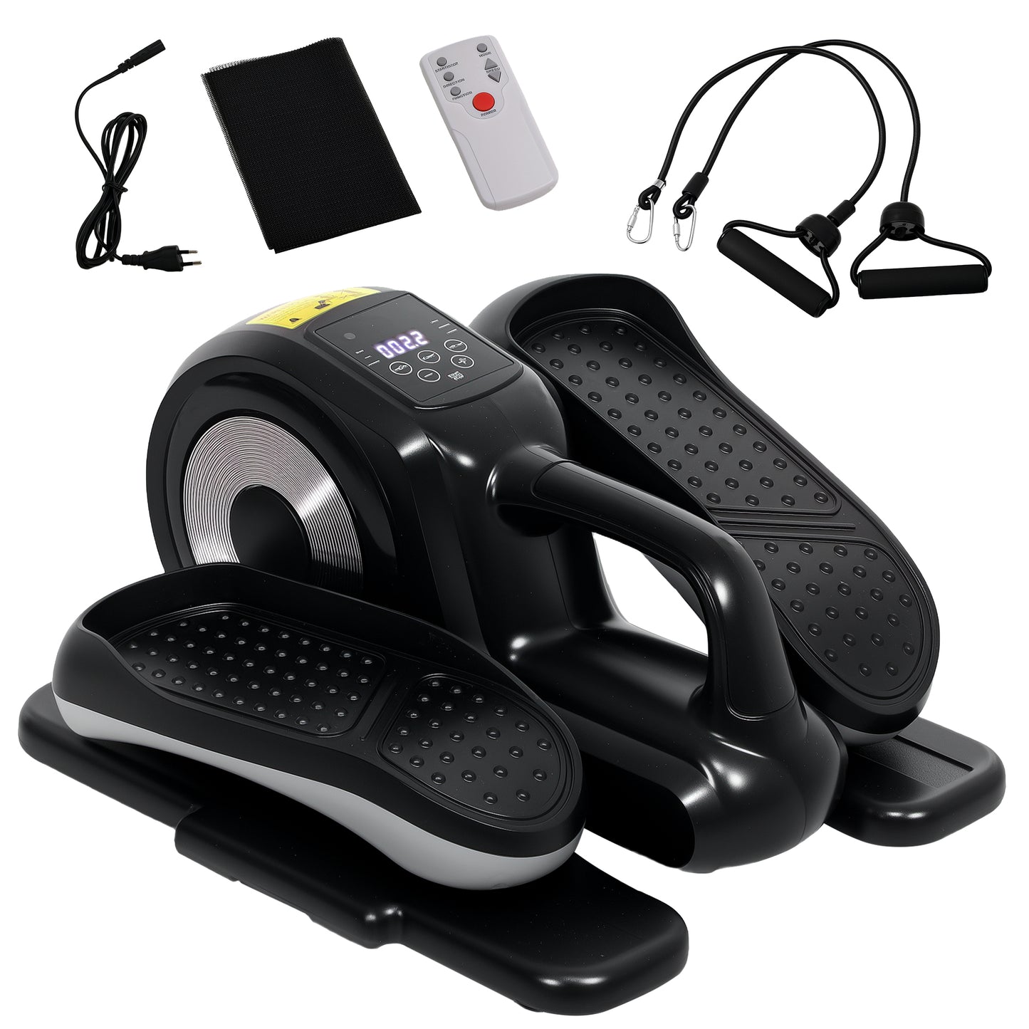 SPORTNOW Under Desk Elliptical, Pedal Exerciser with 12 Programs, LCD Monitor, Compact, Remote Control