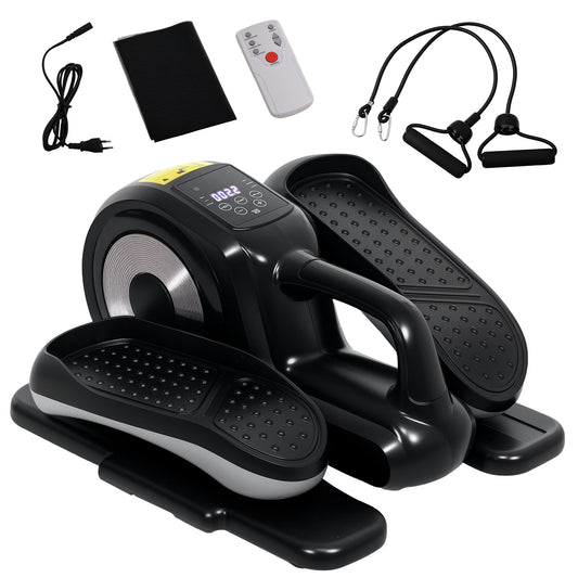 SPORTNOW Under Desk Elliptical, Pedal Exerciser with 12 Programs, LCD Monitor, Compact, Remote Control