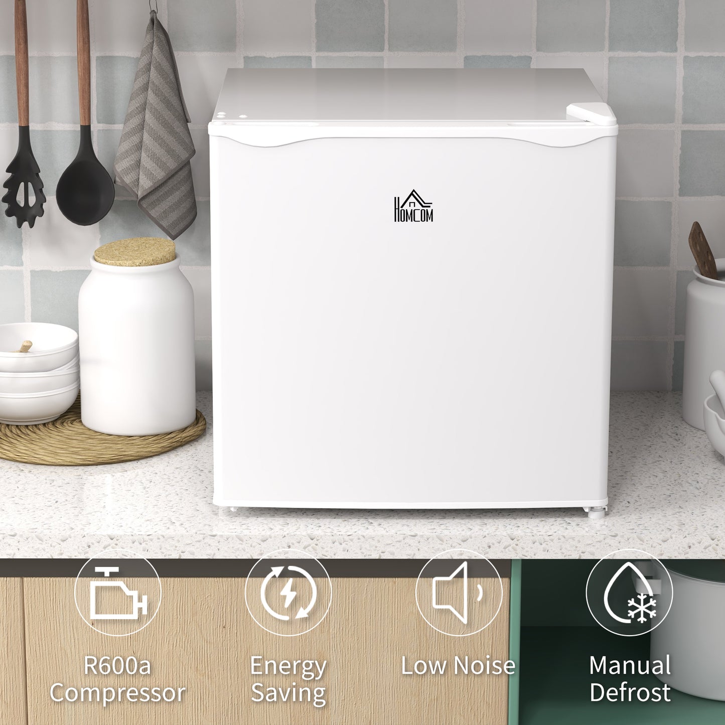 HOMCOM 35L Mini Freezer, -24°C to -14°C Temperature - White