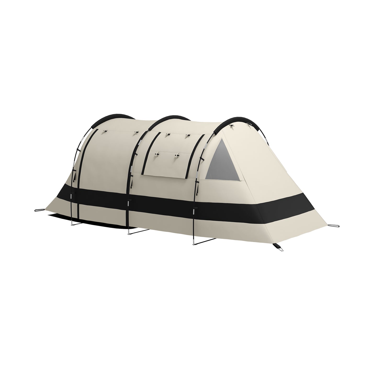 Outsunny Blackout Camping Tent for 4-5 Person Khaki