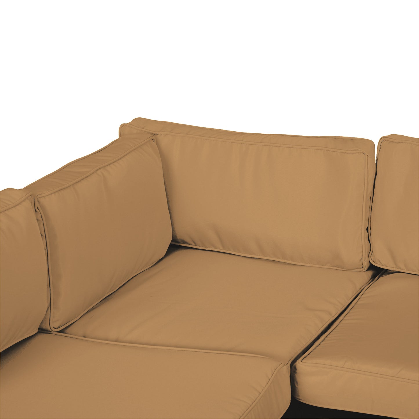 Outsunny Garden Rattan Sofa Cushion Polyester Cover Replacement Outdoor- No Cushion Included, Beige
