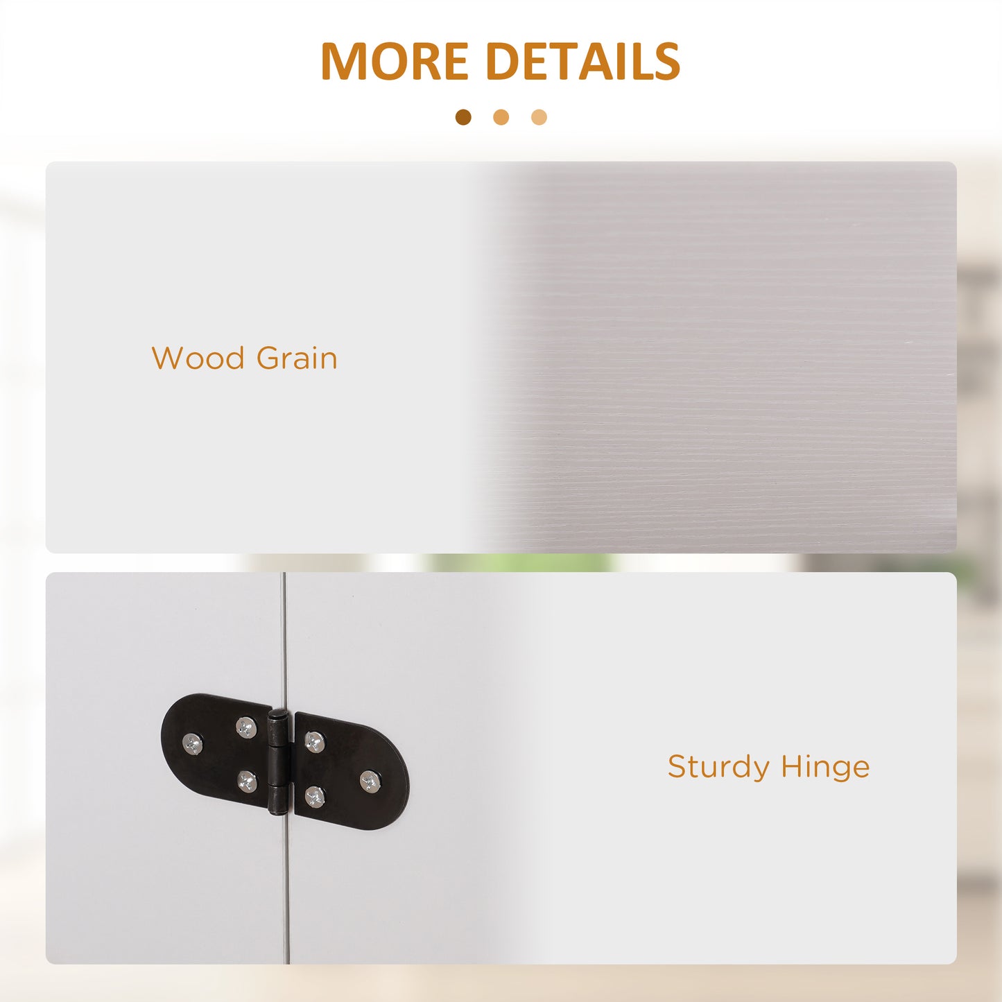 HOMCOM Four-Person Drop Leaf Dining Table - White