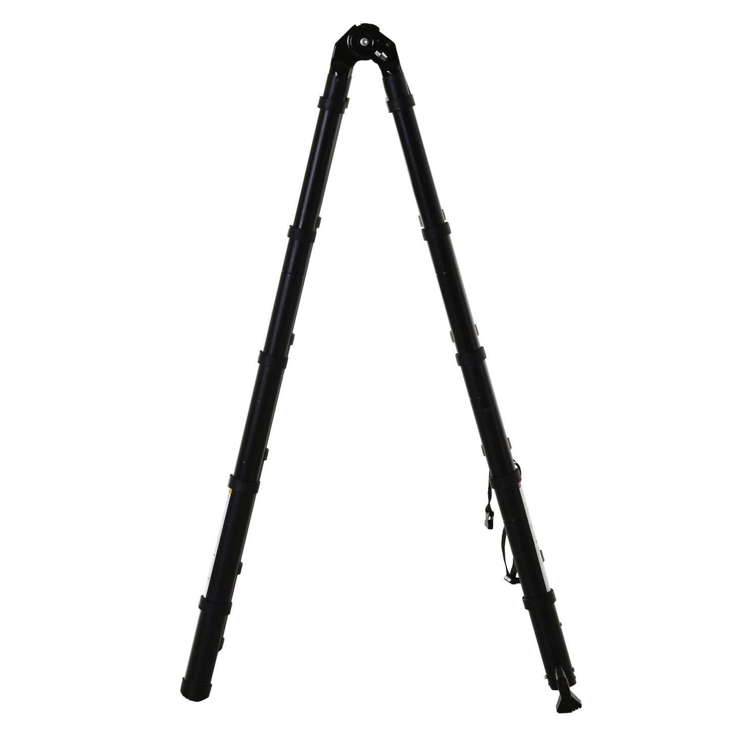 DURHAND 3.2m Telescopic Ladder with Anti-slip Pedals Black
