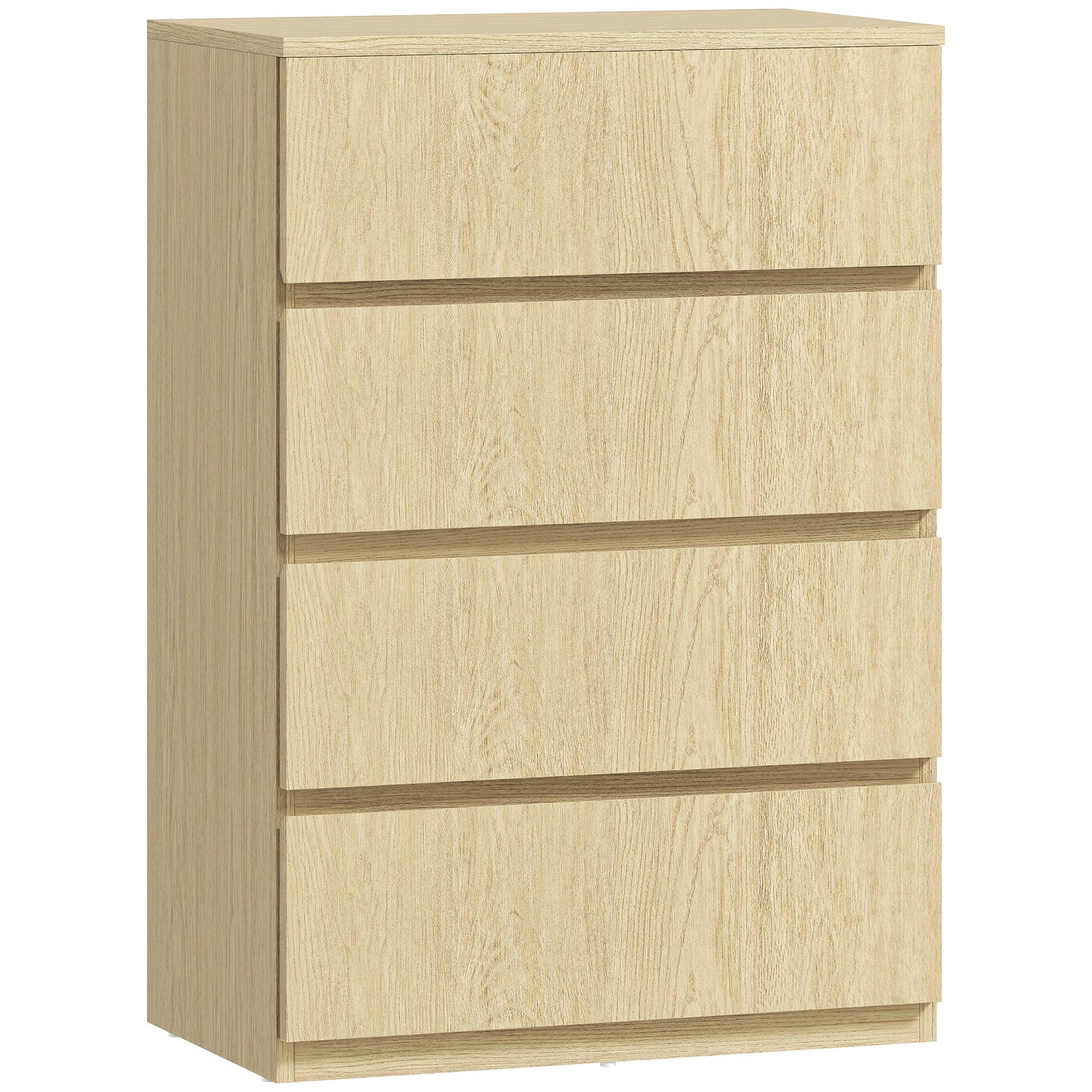 HOMCOM Chest of Drawers, 4-Drawer Storage Cabinets, Storage Drawer Unit for Bedroom
