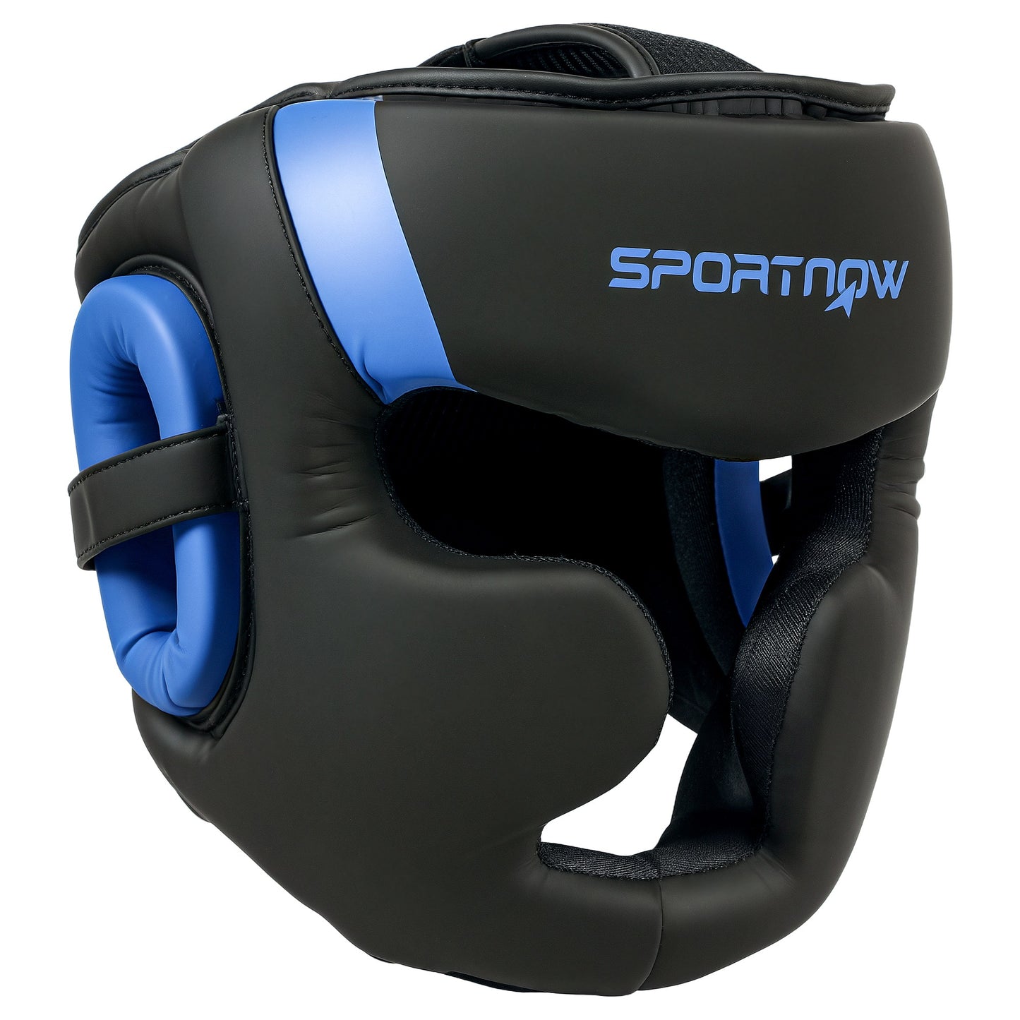 SPORTNOW Boxing Headguard, Adjustable Full Face Protection, Martial Arts, Blue