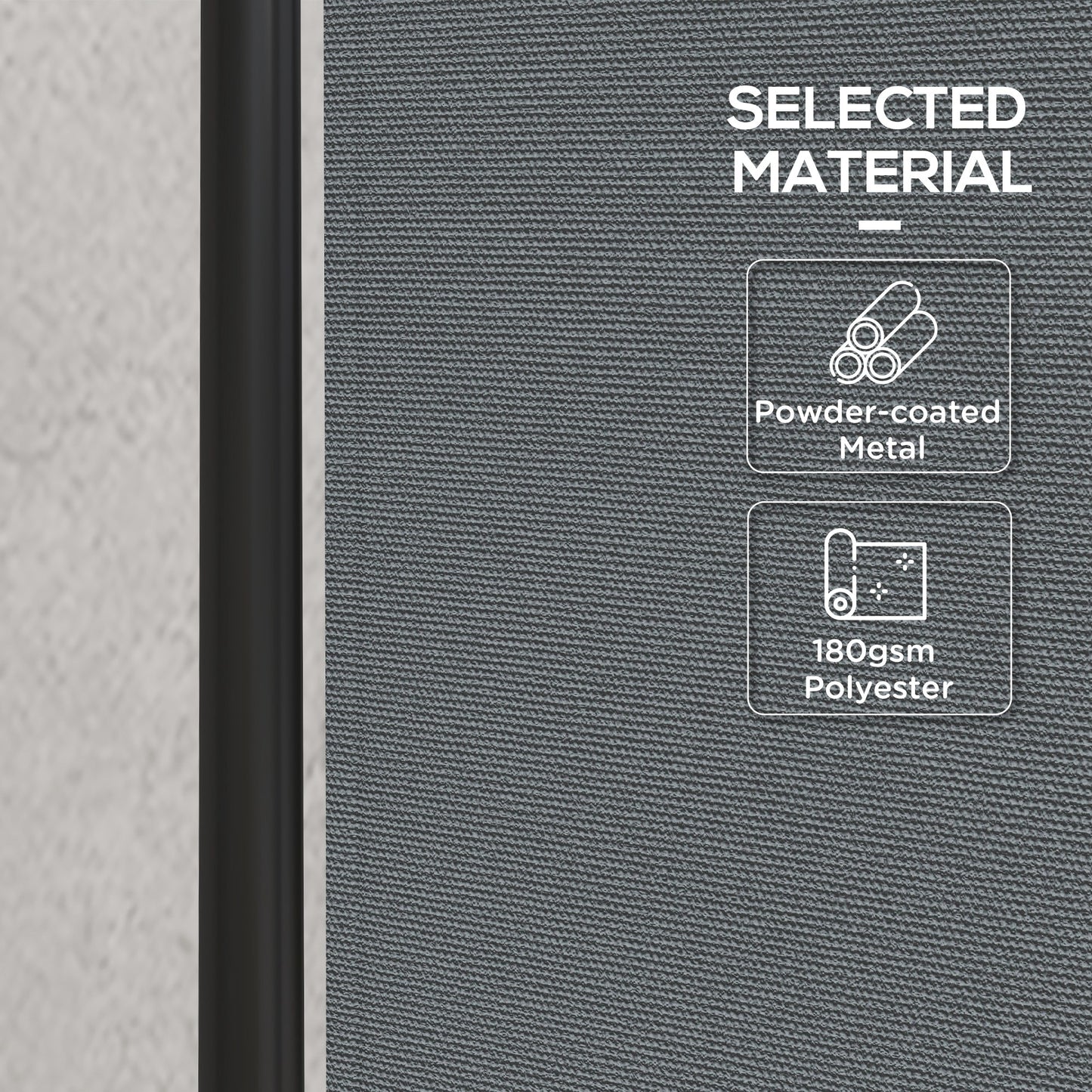 Outsunny 4 Panel Folding Garden Divider, 1.7m Privacy Screen with Wide Feet, Portable Freestanding Privacy Panel for Deck, Pool, Hot Tub, Dark Grey