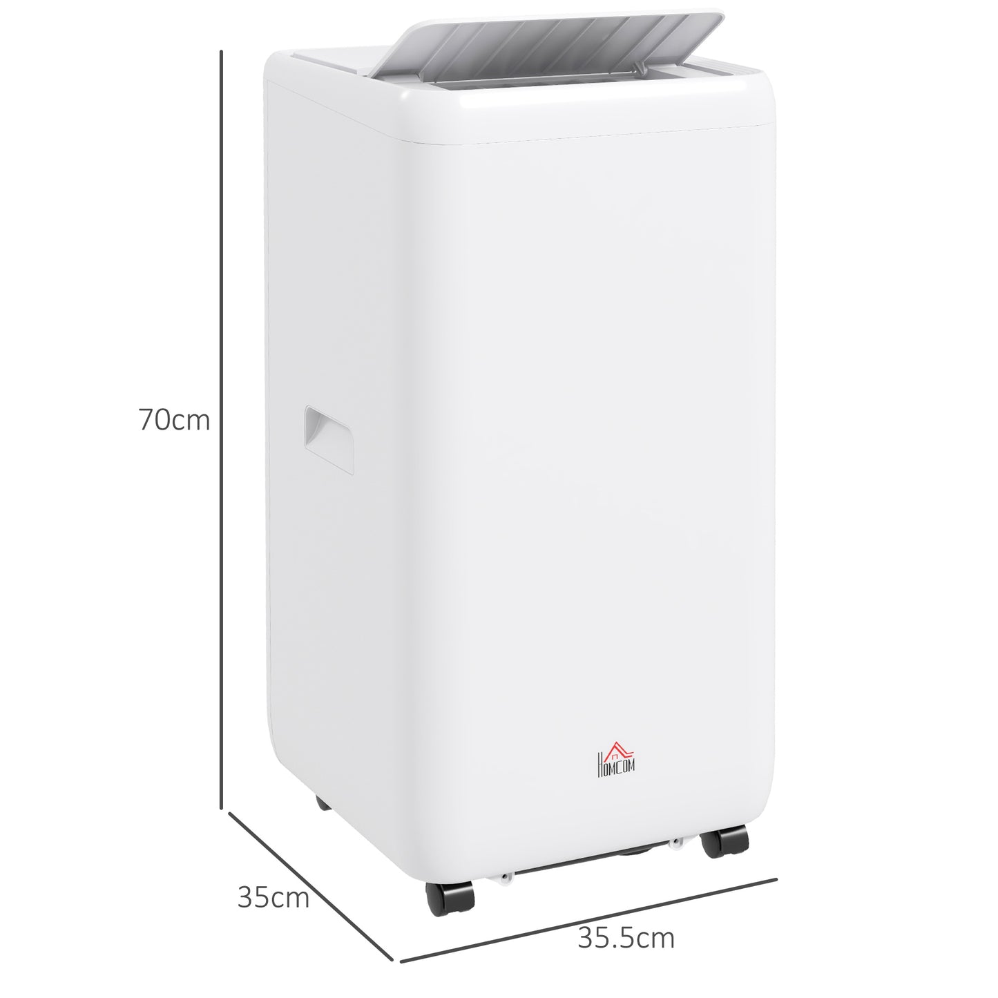 HOMCOM 12,000 BTU Mobile Air Conditioner for Room up to 28m with Dehumidifier Auto & Sleep Mode 24H Timer Wheels