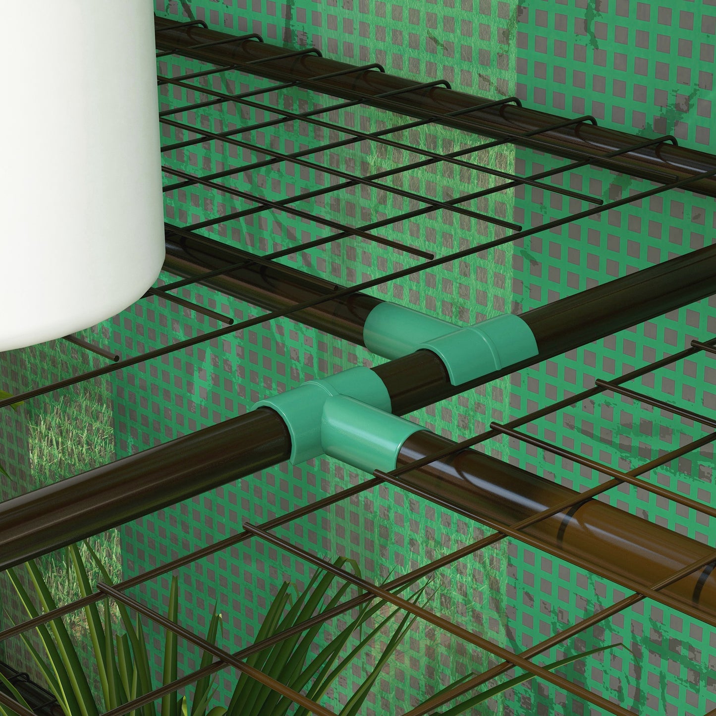 Outsunny 46 x 143cm Mini Lean-To Greenhouse, with Three Inner Shelves