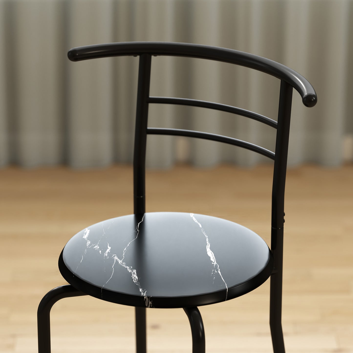 HOMCOM Three-Piece Compact Dining Set - Black