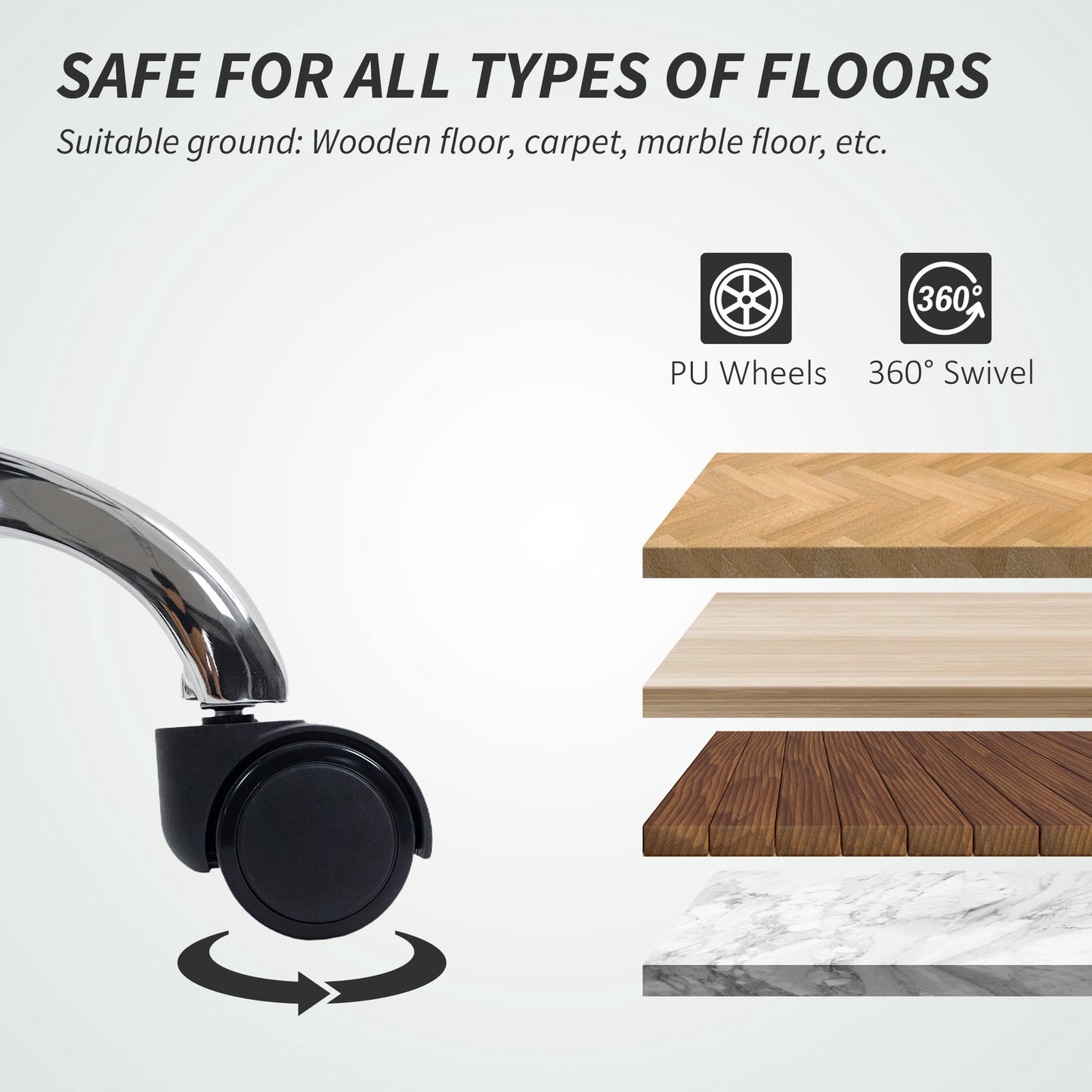 HOMCOM Mesh Back Office Chair, with Lumbar Support - Black