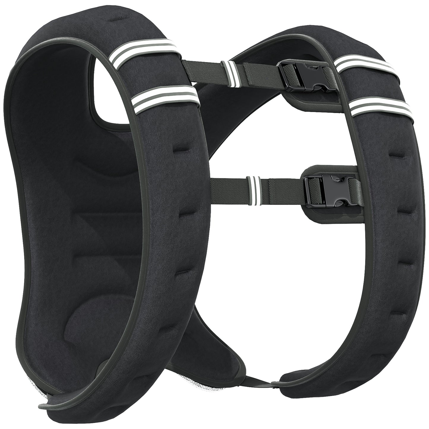 HOMCOM 10KG Weighted Vest, Adjustable Straps, Pocket, Reflective Strips, for Men & Women Cardio & Strength Training, Black