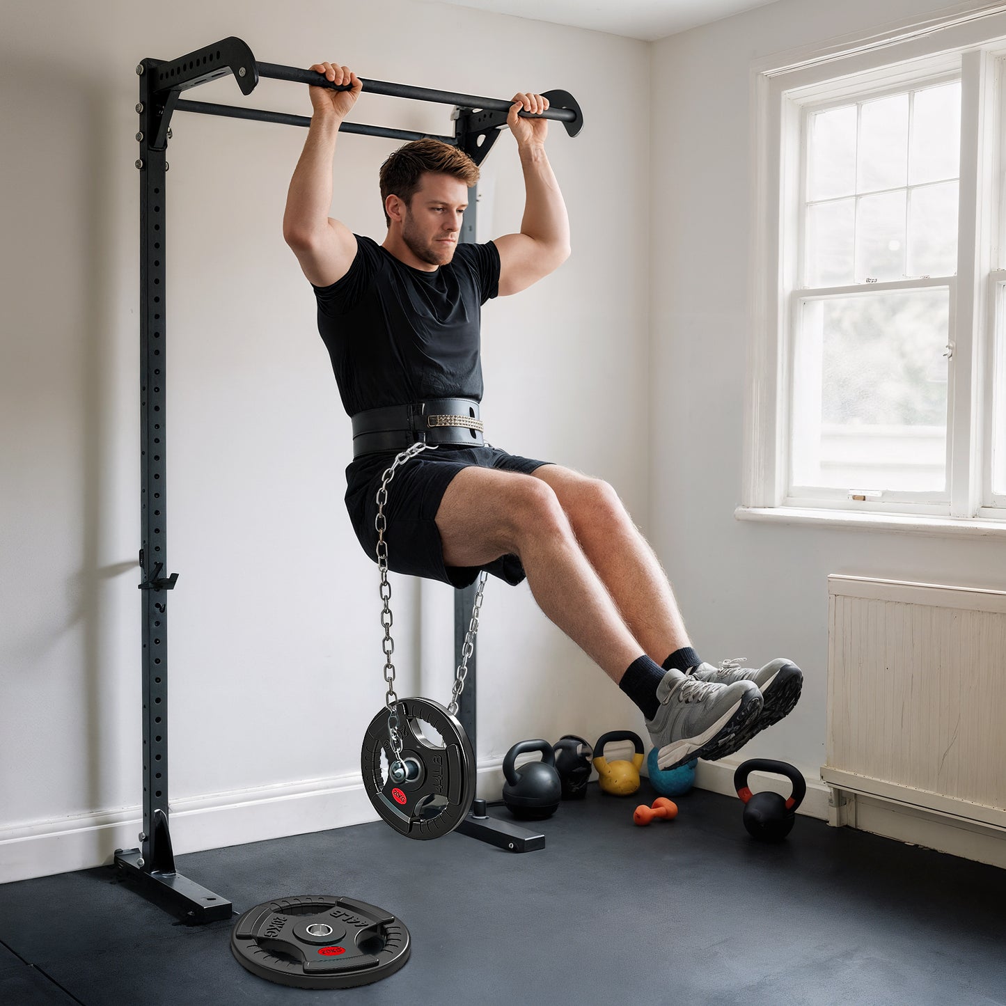 SPORTNOW Olympic 20kg Weight Plate with Tri-Grips for Weightlifting & Strength Training, Home Gym Fitness, Black