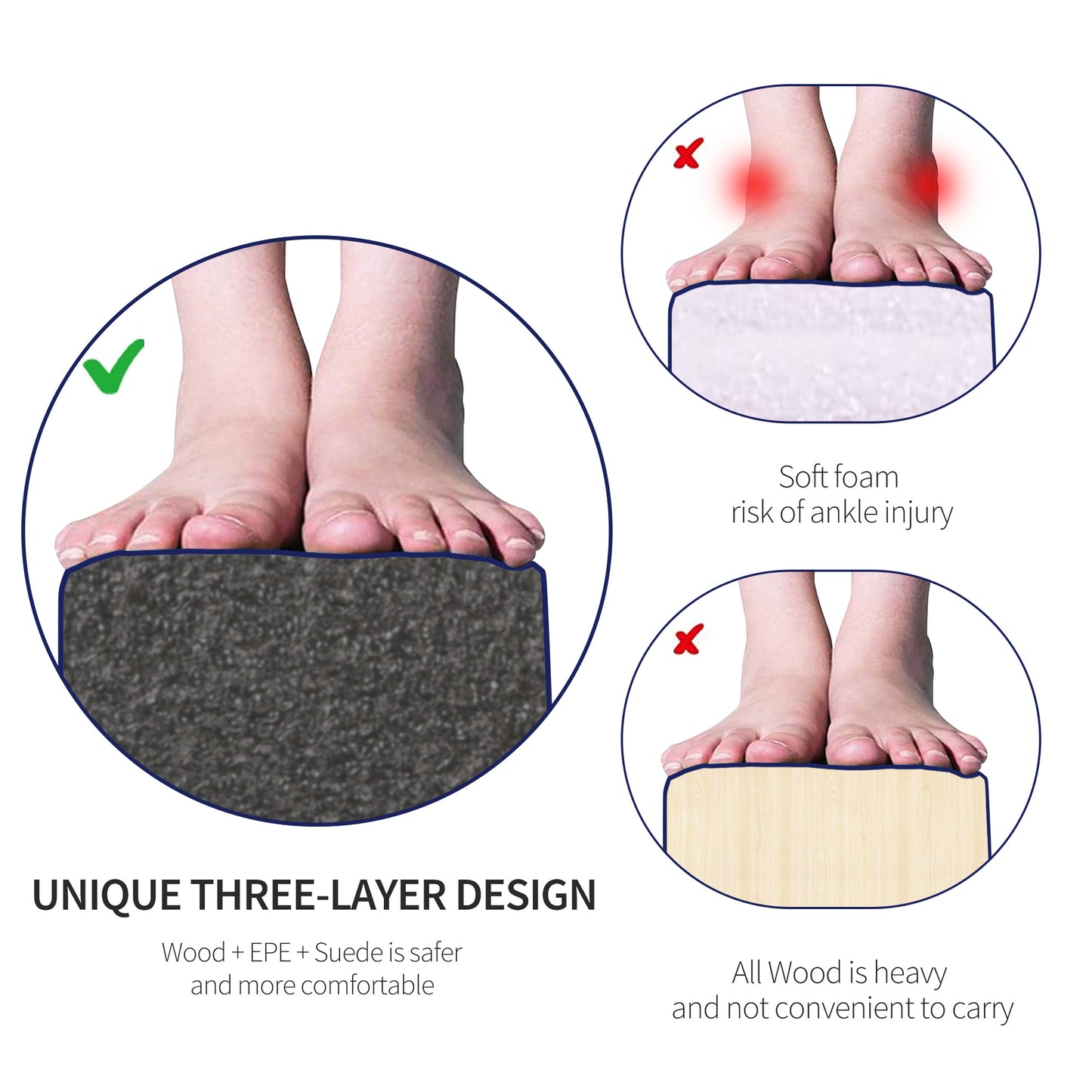 HOMCOM 2.1M 7FT Gymnastics Folding Balance Beam Home Gym Training Exercise Sports - Blue