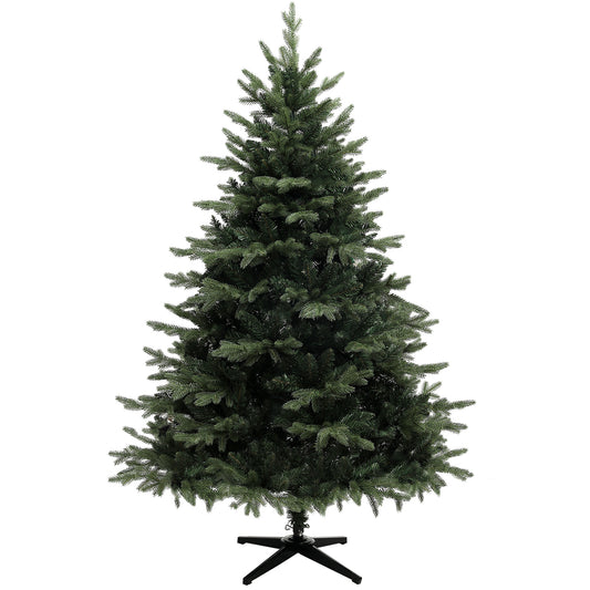 HOMCOM 6ft Artificial Spurce Christmas Tree with 1696 Branch Tips and Foldable Steel Base
