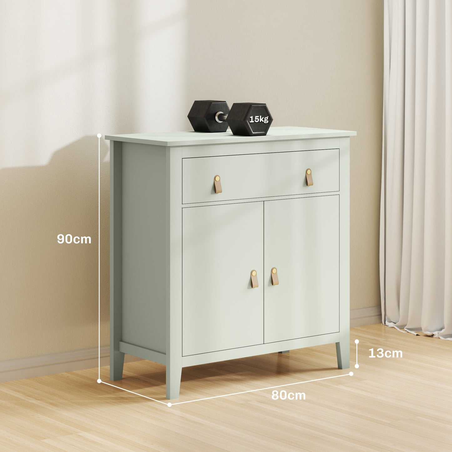 HOMCOM Sideboard for Living Room - Light Green