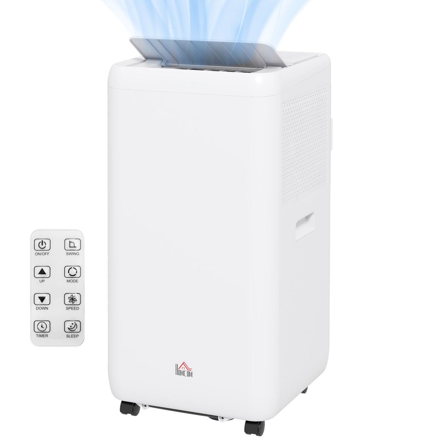 HOMCOM 12,000 BTU Mobile Air Conditioner for Room up to 28m with Dehumidifier Auto & Sleep Mode 24H Timer Wheels