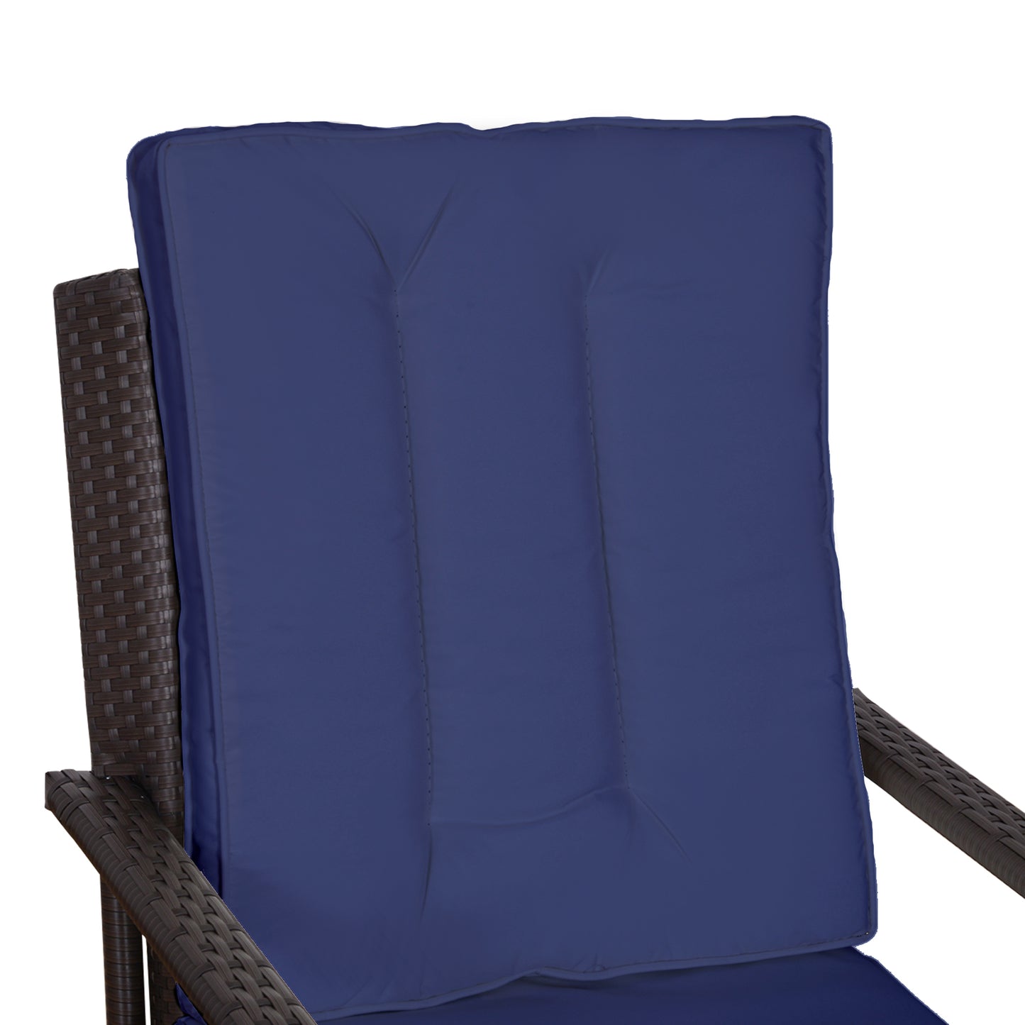 Outsunny 3-Piece Rattan Bistro Set with Cushions - Dark Blue
