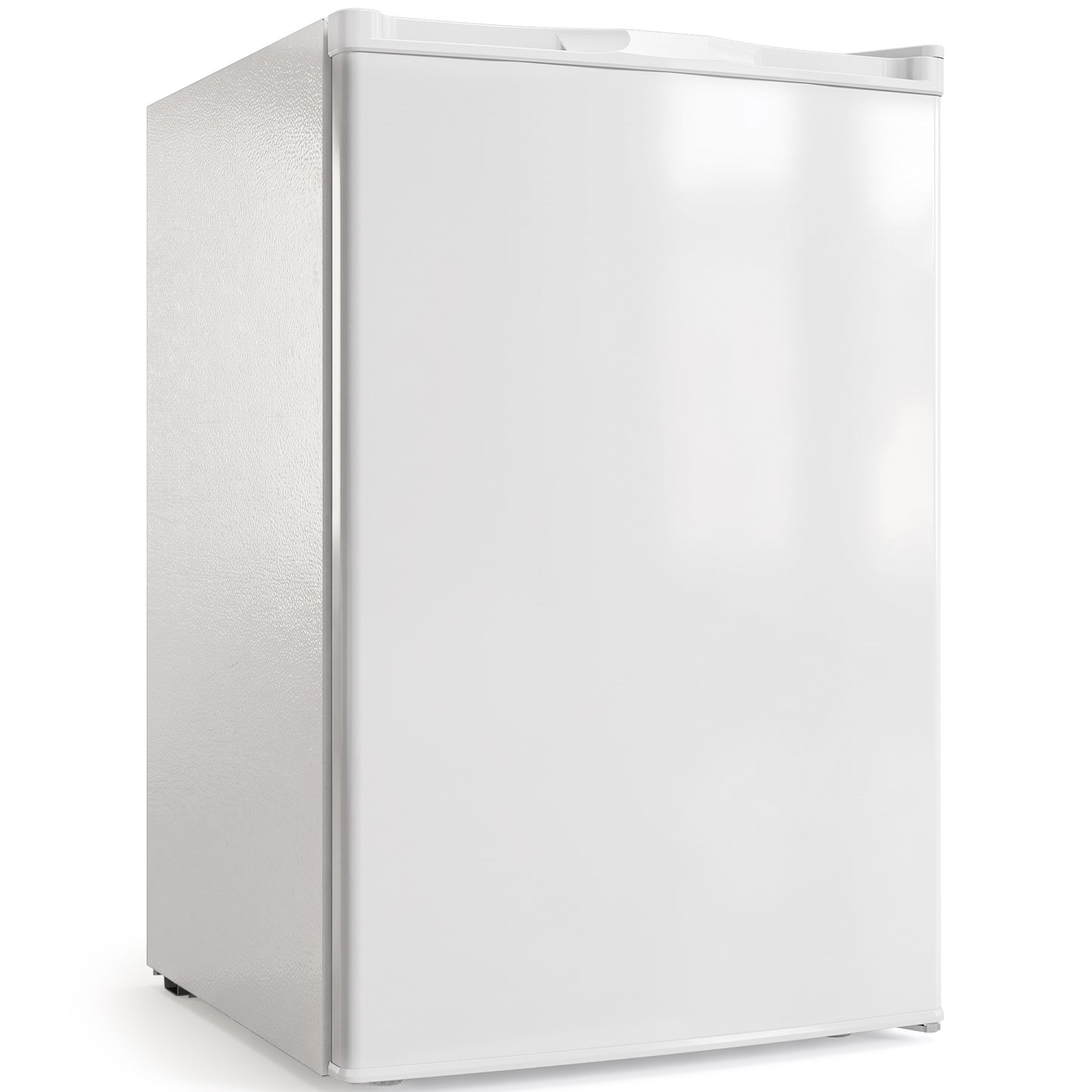 HOMCOM 85L Mini Freezer Countertop, Compact Freestanding Upright Freezer with Reversible Door, Removable Glass Shelves, White