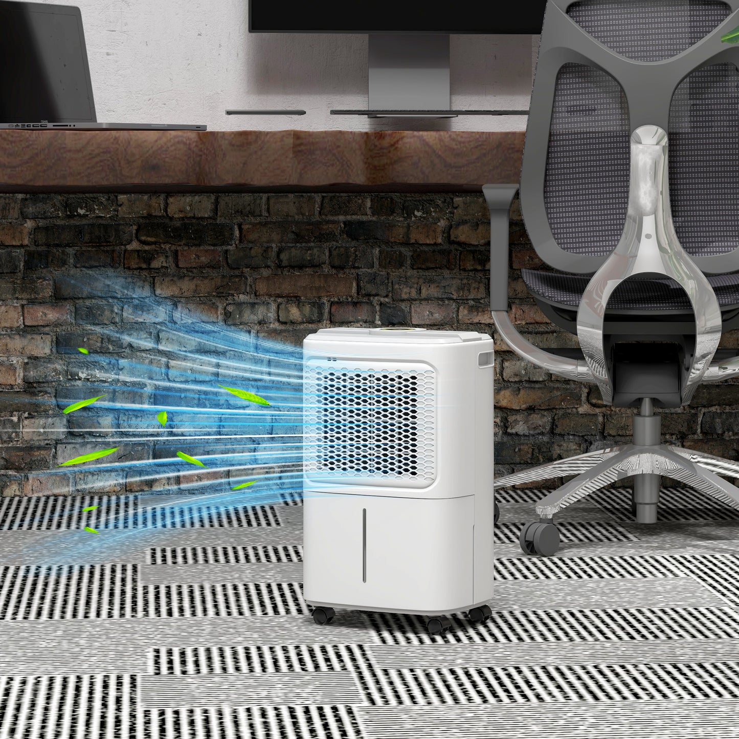 HOMCOM 12L/Day Dehumidifier with 1.6L Water Tank